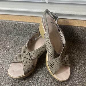 Dansko casual heel sandal mocha leather Womens EU 42 US 11.5 Sling Back Open Toe